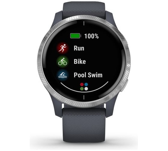Смарт-часы Garmin Venu, GPS, Wi-Fi, Blue Granite/Silver, E.EU 010-02173-03