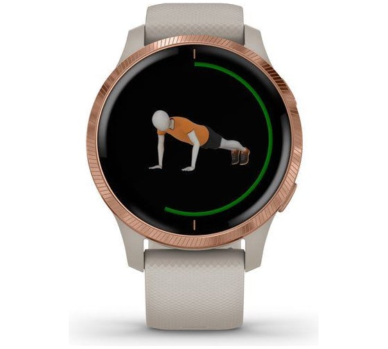 Смарт-часы Garmin Venu, GPS, Wi-Fi, Light Sand/Rose Gold, E.EU 010-02173-23