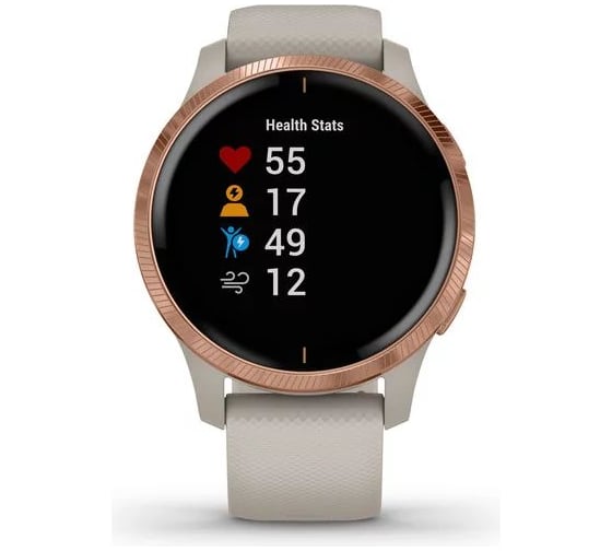 Смарт-часы Garmin Venu, GPS, Wi-Fi, Light Sand/Rose Gold, E.EU 010-02173-23