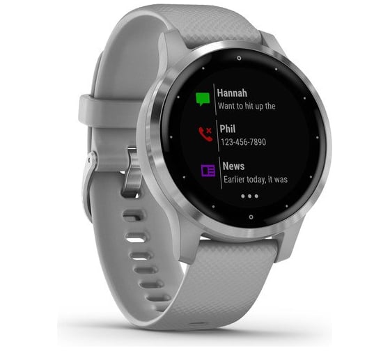 Смарт-часы Garmin vivoactive 4S, GPS, Wi-Fi, Powder Gray/Silver, E.EU 010-02172-03