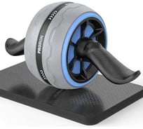 Ролик инерционный для пресса PROIRON с ковриком, серо-голубой РПИ01