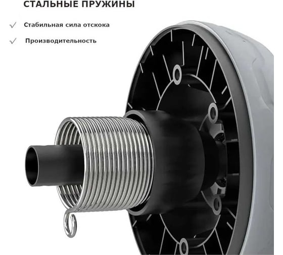 Ролик инерционный для пресса PROIRON с ковриком, серо-голубой РПИ01