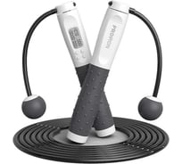 Скакалка умная PROIRON с дисплеем, бело-серая ПРО043