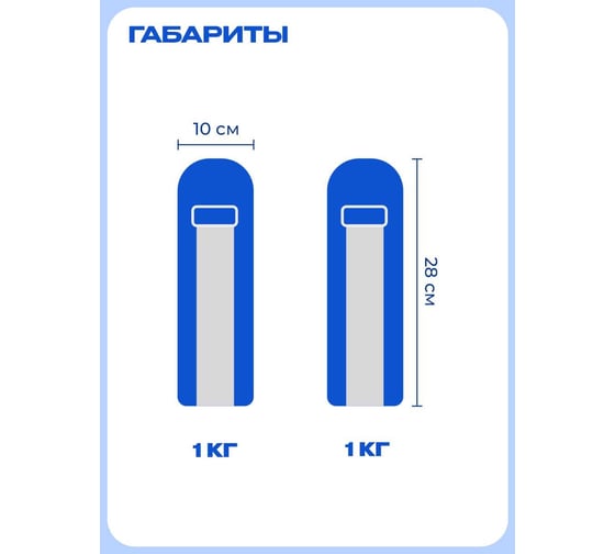 Утяжелители для рук и ног PROIRON 2 шт по 1 кг УТ210