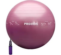 Фитбол PROIRON с принтом, 55 см, красная роза ФП55К