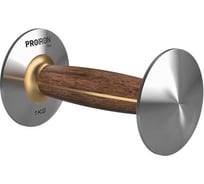 Гантель из нержавеющей стали и орехового дерева 1 кг, арт. PROIRON Г1010НО