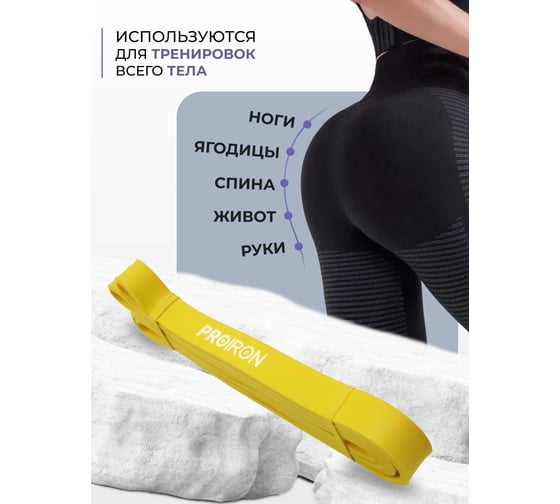 Эспандер ленточный PROIRON 18-31 кг, 2080x22x4.5 мм, желтый ЭЛ1831