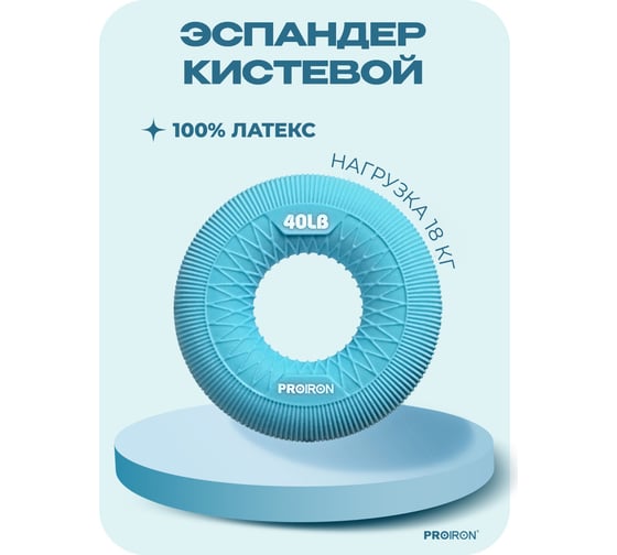Эспандер кистевой PROIRON 18 кг, синий ЭК18