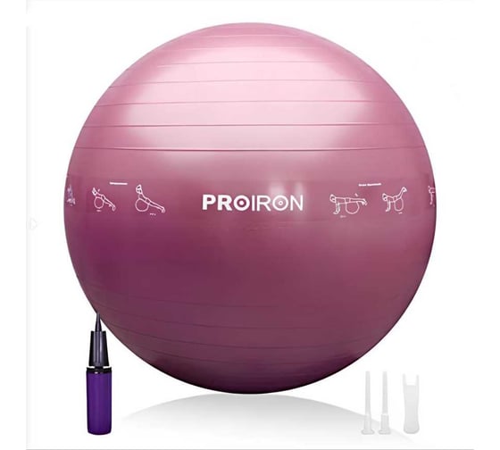 Фитбол с принтом PROIRON 75 см, красная роза ФП75К 1