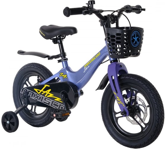 Велосипед детский Maxiscoo JAZZ Pro 14'' синий карбон, 2024г MSC-J1431P