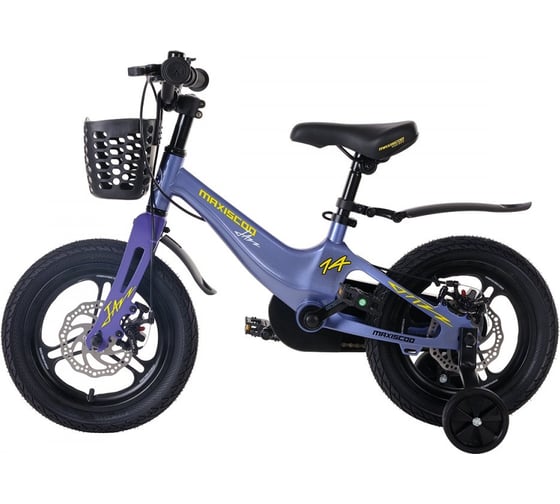 Велосипед детский Maxiscoo JAZZ Pro 14'' синий карбон, 2024г MSC-J1431P