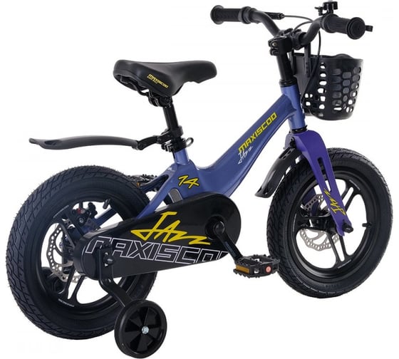 Велосипед детский Maxiscoo JAZZ Pro 14'' синий карбон, 2024г MSC-J1431P