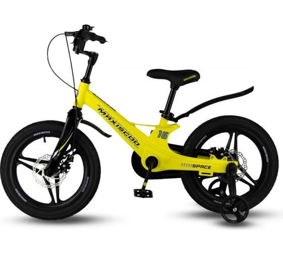Велосипед детский Maxiscoo SPACE Deluxe 16'', желтый матовый, 2024 г MSC-S1635D