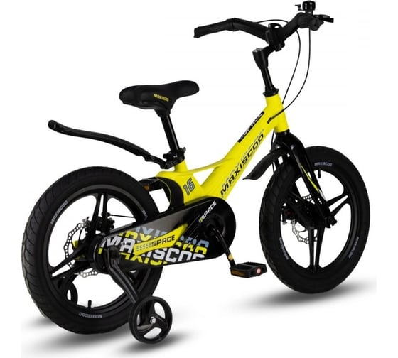 Велосипед детский Maxiscoo SPACE Deluxe 16'', желтый матовый, 2024 г MSC-S1635D