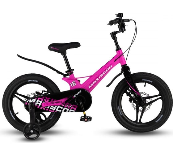 Велосипед детский Maxiscoo SPACE Deluxe 16'', ультра-розовый матовый, 2024 г MSC-S1632D