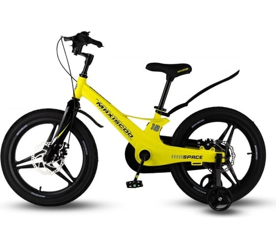 Велосипед детский Maxiscoo SPACE Deluxe 18'', желтый матовый, 2024 г MSC-S1835D