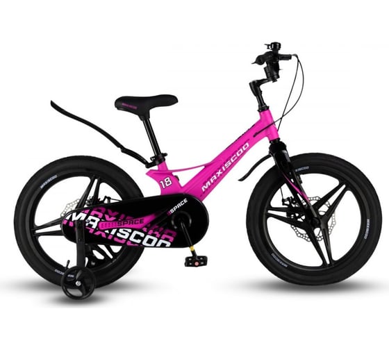 Велосипед детский Maxiscoo SPACE Deluxe 18'', ультра-розовый матовый, 2024 г MSC-S1832D