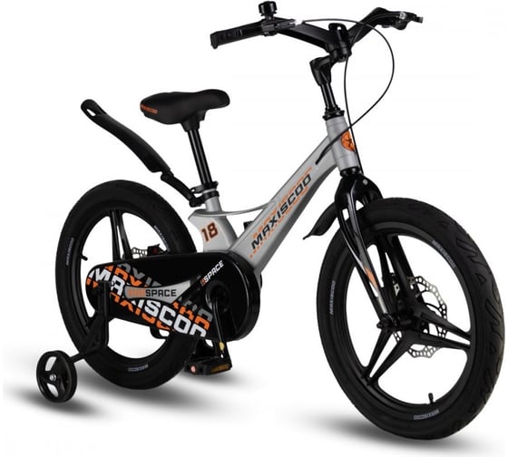 Велосипед детский Maxiscoo SPACE Deluxe 18'', серый жемчуг, 2024 г MSC-S1833D