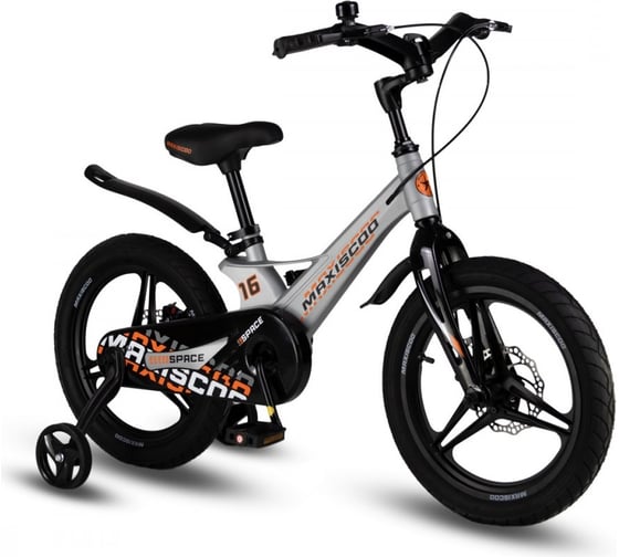 Велосипед детский Maxiscoo SPACE Deluxe 16'', серый жемчуг, 2024 г MSC-S1633D