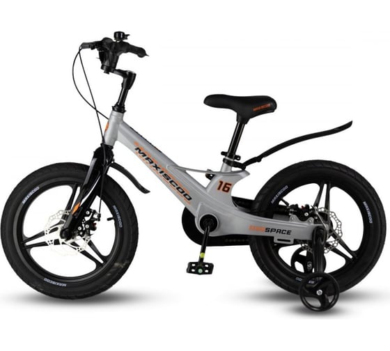 Велосипед детский Maxiscoo SPACE Deluxe 16'', серый жемчуг, 2024 г MSC-S1633D