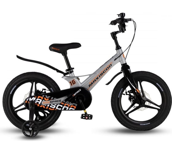Велосипед детский Maxiscoo SPACE Deluxe 16'', серый жемчуг, 2024 г MSC-S1633D