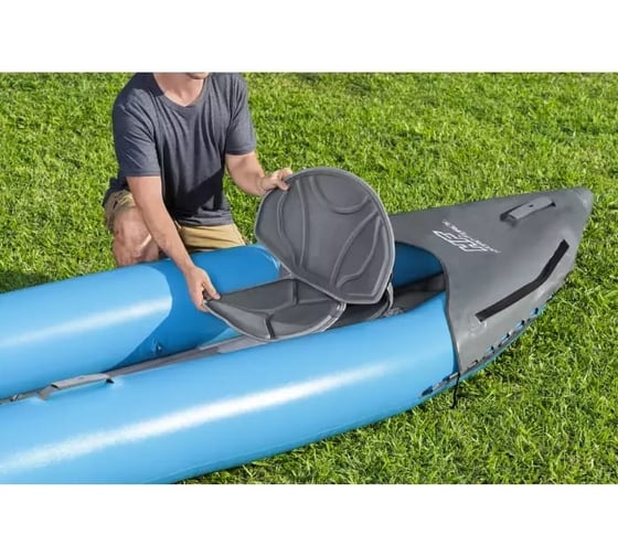 Надувная байдарка BestWay Surge Elite X2 Kayak 382x94x42 см, алюминиевый весла 230 см, 2шт, насос 62086, до 180 кг 65144 BW
