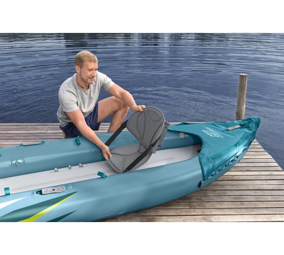 Надувная байдарка BestWay Waypoint Elite X2 382x101x35 см, 2 весла, насос 65167 BW