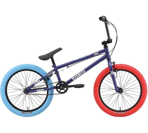 Велосипед STARK 24 Madness BMX 1 темно-синий матовый/серебристый/синий/красный HQ-0014140