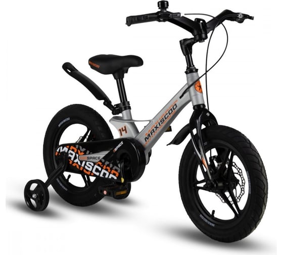 Велосипед детский Maxiscoo SPACE Deluxe Plus 14'', серый жемчуг, 2024 г MSC-S1433D