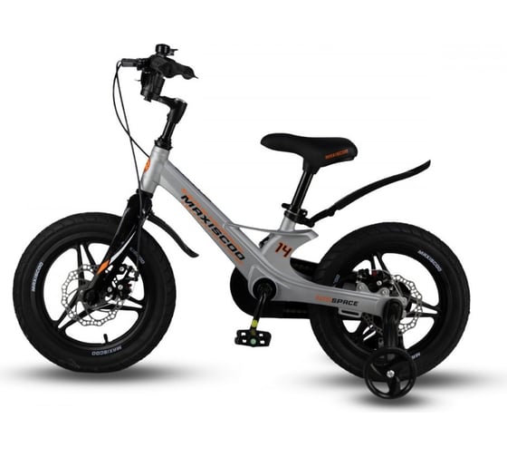 Велосипед детский Maxiscoo SPACE Deluxe Plus 14'', серый жемчуг, 2024 г MSC-S1433D