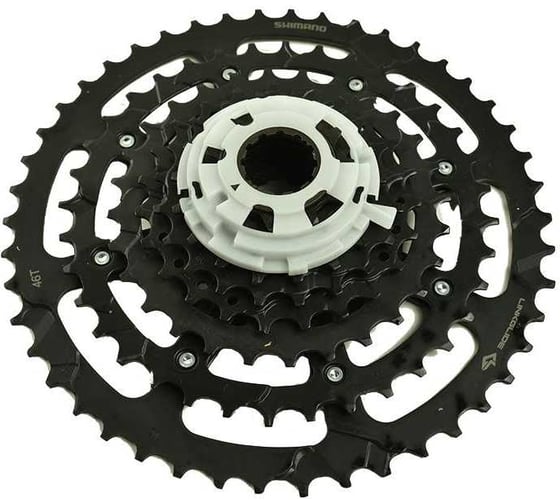 Кассета Shimano 11-46T, 9 скоростей CUES, LINKGLIDE, CS-LG300-9 11-13-15-17-20-23-28-36-46T ACSLG3009146 HQ-0015628