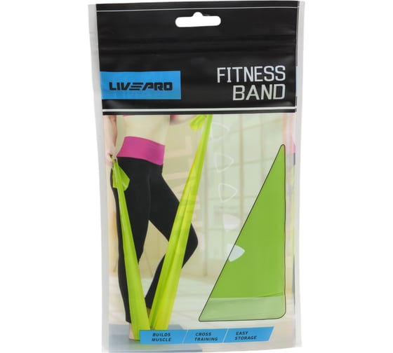 Ленточный амортизатор LivePro Latex Resistance Band низкое сопротивление, зеленый NL LP8415-S-GN 00-00-00