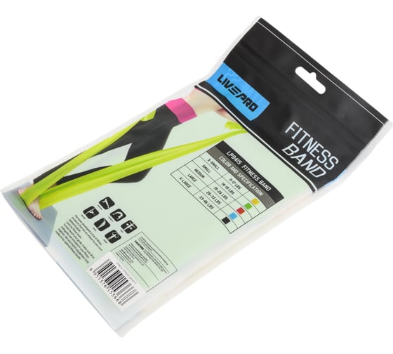 Ленточный амортизатор LivePro Latex Resistance Band низкое сопротивление, зеленый NL LP8415-S-GN 00-00-00