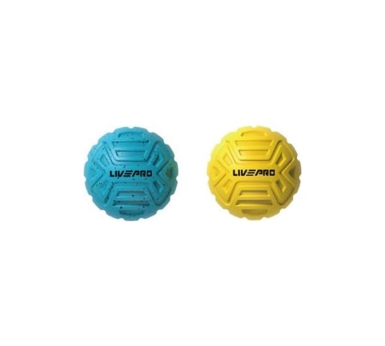 Массажный мяч для стоп и тела LivePro Foot Massage Ball 2 шт, синий/желтый NL LP8507 00-00-00