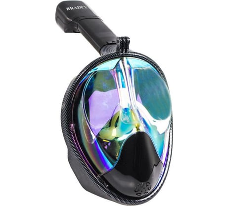 Полнолицевая маска для снорклинга BRADEX затемненная с принтом, L SF 0552