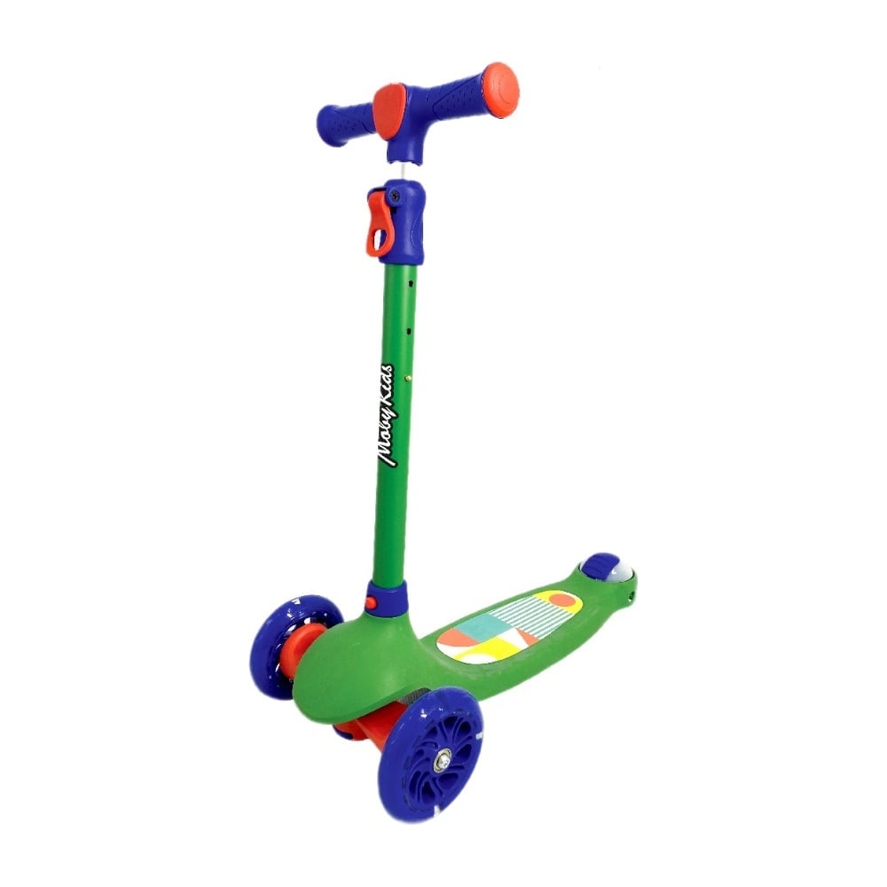 Самокат Moby Kids Click колёса 120 PU со светом, зелёный 649304 ...