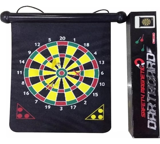 Дартс магнитный Наша игрушка 32x41 см, дротики 6 шт 649326