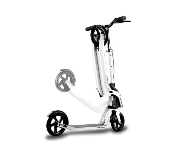 Самокат GLOBBER ONE K ACTIVE с ручным тормозом, белый 498-192