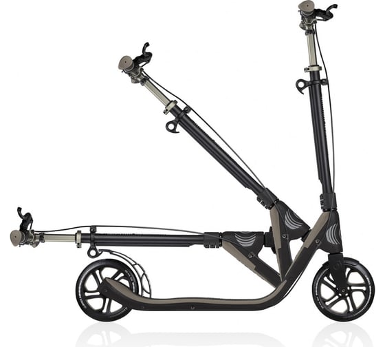 Самокат GLOBBER ONE NL 205 DELUXE черно-свинцово-серый 478-102