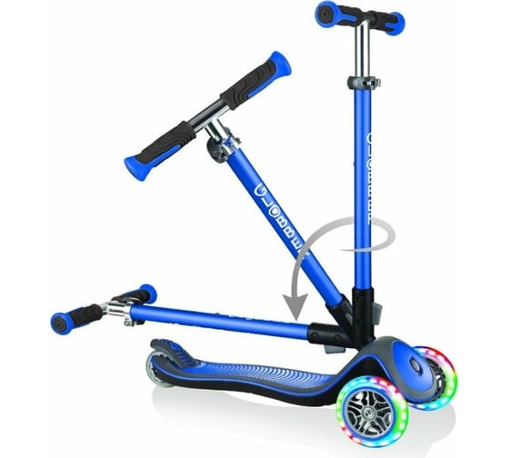 Самокат GLOBBER ELITE DELUXE LIGHTS, Синий 444-400