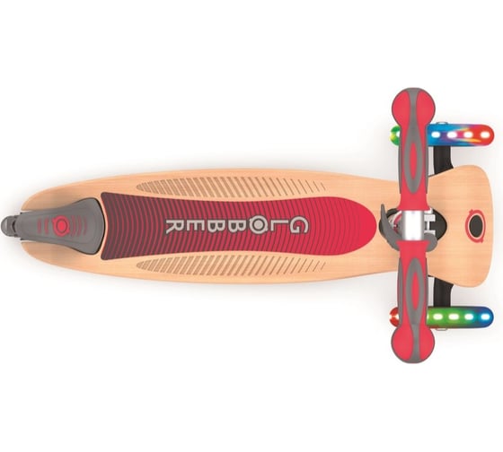 Самокат GLOBBER PRIMO FOLDABLE WOOD LIGHTS, Красный 436-102