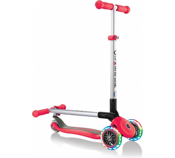 Самокат GLOBBER PRIMO FOLDABLE LIGHTS, Красный 432-102-2