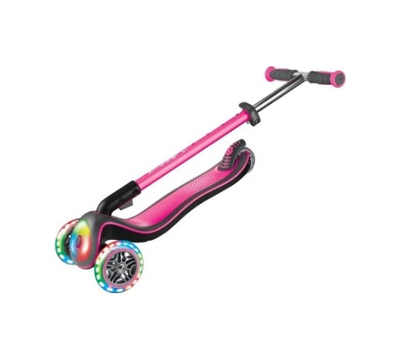 Самокат GLOBBER ELITE DELUXE FLASH LIGHTS, Розовый 449-110-3