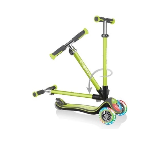 Самокат GLOBBER ELITE DELUXE FLASH LIGHTS, Зеленый 449-106-3