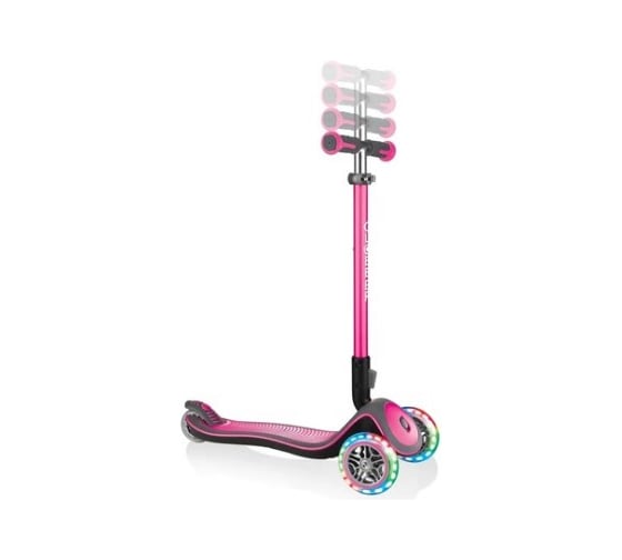Самокат GLOBBER ELITE DELUXE LIGHTS, Розовый 444-410