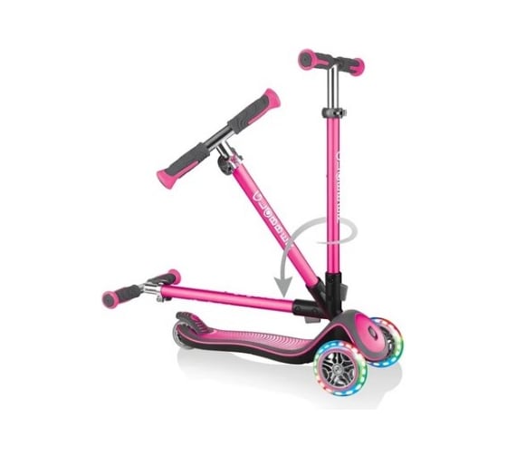Самокат GLOBBER ELITE DELUXE LIGHTS, Розовый 444-410