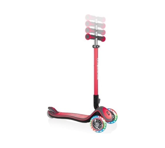 Самокат GLOBBER ELITE DELUXE LIGHTS, Красный 444-402
