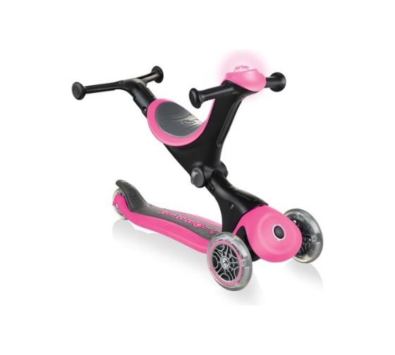 Самокат GLOBBER GO UP DELUXE PLAY LIGHTS, Розовый 648-110