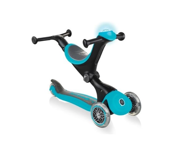 Самокат GLOBBER GO UP DELUXE PLAY LIGHTS, Бирюзовый 648-105
