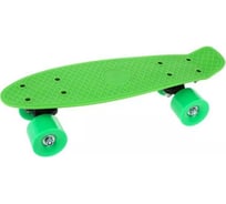 Скейтборд Наша Игрушка пластик 41x12 см, с большими PVC колесом, 6 см, без света, зелёный 614775